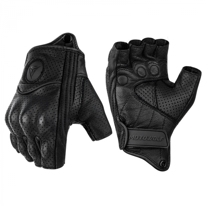 Мотоперчатки MOTOWOLF NOFINGER без пальцев кожаные Мотоперчатки MOTOWOLF NOFINGER без пальцев кожаные