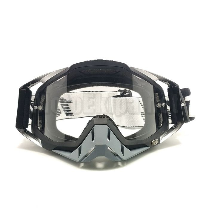 Очки для мотокросса эндуро MX 100% BLACK черно оправа, прозрачная линза Очки для мотокросса эндуро MX 100% BLACK черно оправа, прозрачная линза