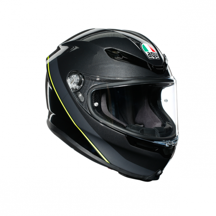 Шлем AGV K-6 MULTI Minimal Gunmetal/Black/Yellow-Fluo Шлем AGV K-6 MULTI Minimal Gunmetal/Black/Yellow-Fluo
