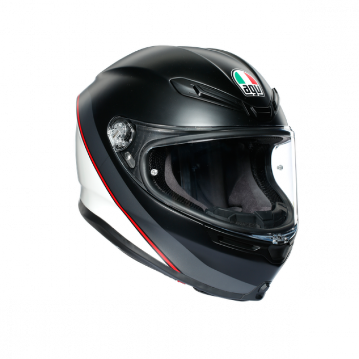 Шлем AGV K-6 MULTI Minimal Pure Matt Black/White/Red Шлем AGV K-6 MULTI Minimal Pure Matt Black/White/Red